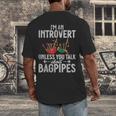 Im An Introvert Unless You Talk About Bagpipes Bagpiper Men's Back Print T-Shirt Im An Introvert Unless You Talk About Bagpipes Bagpiper Men's Back Print T-Shirt
