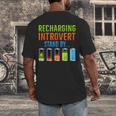 Introverted Recharging Introvert Saying Sarcasm Men's Back Print T-Shirt Introverted Recharging Introvert Saying Sarcasm Men's Back Print T-Shirt