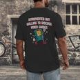 Introverted But Willing To Discuss Video Games Introvert Men's Back Print T-Shirt Introverted But Willing To Discuss Video Games Introvert Men's Back Print T-Shirt