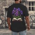 Irises Flowers Book Iris Floral Men's Back Print T-Shirt