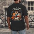 Its A Good Day To Read Book Cute Fox Sloth Owl Novel Reading Men's Back Print T-Shirt Its A Good Day To Read Book Cute Fox Sloth Owl Novel Reading Men's Back Print T-Shirt