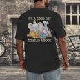 Its A Good Day To Read A Book Cute Pig & Elephant Adventure Men's Back Print T-Shirt Its A Good Day To Read A Book Cute Pig & Elephant Adventure Men's Back Print T-Shirt