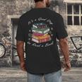 It's a Good Day To Read a Book Floral Stack Tee Men's Back Print T-Shirt