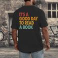 It's A Good Day To Read A Book Retro Vintage Teacher Men's Back Print T-Shirt