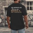 Jolabokaflod Because Books And Hot Chocolate Men's Back Print T-Shirt Jolabokaflod Because Books And Hot Chocolate Men's Back Print T-Shirt