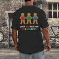 Just Booked For The Holidays Gingerbread Men's Back Print T-Shirt Just Booked For The Holidays Gingerbread Men's Back Print T-Shirt
