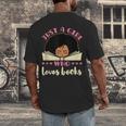 Just a Girl Who Loves Books African American Book Nerd Lover Men's Back Print T-Shirt Just a Girl Who Loves Books African American Book Nerd Lover Men's Back Print T-Shirt