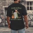 Just a Girl Who Loves Books And Birds Book Reading Bird Love Men's Back Print T-Shirt Just a Girl Who Loves Books And Birds Book Reading Bird Love Men's Back Print T-Shirt