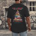 Just a Girl Who Loves Books All Booked For Christmas Men's Back Print T-Shirt