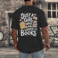 Just a Girl Who Loves Books Bookish Readers Book Lover Girls Men's Back Print T-Shirt Just a Girl Who Loves Books Bookish Readers Book Lover Girls Men's Back Print T-Shirt