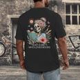Just A Girl Who Loves Books Messy Bun Book Skeleton Bookworm Men's Back Print T-Shirt