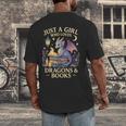 Just a Girl Who Loves Cute Dragons And Books Men's Back Print T-Shirt Just a Girl Who Loves Cute Dragons And Books Men's Back Print T-Shirt