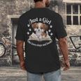 Just a Girl Who Loves Dogs And Books Cute Dog Men's Back Print T-Shirt