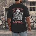 Just A Good Girl Reading Dirty Books Dark Romance Men's Back Print T-Shirt