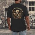 Just One More Chapter Book Lover Bookish Reading Skeleton Men's Back Print T-Shirt