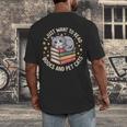 I Just Want To Read Books And Pet Cats Cat And Book Men's Back Print T-Shirt I Just Want To Read Books And Pet Cats Cat And Book Men's Back Print T-Shirt