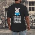 I Just Want To Read Books And Pet My Rabbit Men's Back Print T-Shirt I Just Want To Read Books And Pet My Rabbit Men's Back Print T-Shirt