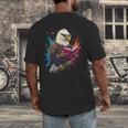 Kawaii Eagle Reads Book Reading Library Book Bookworm Men's Back Print T-Shirt