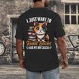 Kawaii Feline Book Reading Read Books Pet My Calico Cat Men Women Men's Back Print T-Shirt