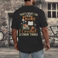 Knitting Crocheting Reading Books Yarn For Knitter Crochet Men's Back Print T-Shirt Knitting Crocheting Reading Books Yarn For Knitter Crochet Men's Back Print T-Shirt