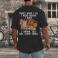 Knitting Reading Books Drinking Tea Knitter Knit Men's Back Print T-Shirt Knitting Reading Books Drinking Tea Knitter Knit Men's Back Print T-Shirt