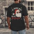 He Knows What You'Ve Been Reading Book Lover Women Santa Men's Back Print T-Shirt