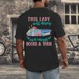 THIS LADY Will Never Own Enough BOOKS & YARN Men's Back Print T-Shirt THIS LADY Will Never Own Enough BOOKS & YARN Men's Back Print T-Shirt