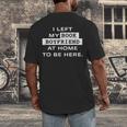 I Left My Book Boyfriend At Home To Be Here Men's Back Print T-Shirt