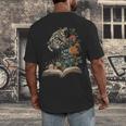 Leopard Book Flower Men's Back Print T-Shirt