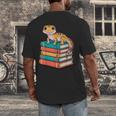 Leopard Gecko Book Lover Reading Men's Back Print T-Shirt