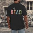 Let's Read Book Nerd Reading Book Lover Librarian Teacher Men's Back Print T-Shirt Let's Read Book Nerd Reading Book Lover Librarian Teacher Men's Back Print T-Shirt
