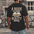 Librarian A Book A Day For Book Lover Reading Library Men's Back Print T-Shirt