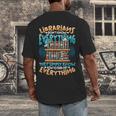 Librarian Book Lover Library Librarian Men's Back Print T-Shirt