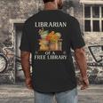 Librarian Of a Free Library Floral Book Lover Men's Back Print T-Shirt Librarian Of a Free Library Floral Book Lover Men's Back Print T-Shirt