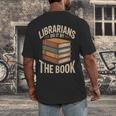 Librarians Do It By The Book Librarian Men's Back Print T-Shirt Librarians Do It By The Book Librarian Men's Back Print T-Shirt