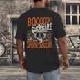 Library Halloween Book Lover Ghost With Books Men's Back Print T-Shirt Library Halloween Book Lover Ghost With Books Men's Back Print T-Shirt