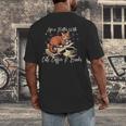 Life Is Better With Cats Coffee And Books Men's Back Print T-Shirt