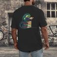 Lizard Reading Book Librarian Bookworm Reader Read Men's Back Print T-Shirt Lizard Reading Book Librarian Bookworm Reader Read Men's Back Print T-Shirt