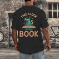 Take a Look It's In a Book Reading Teacher Book Lover Men's Back Print T-Shirt Take a Look It's In a Book Reading Teacher Book Lover Men's Back Print T-Shirt