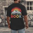 Take A Look It's In A Book Reading Book Vintage Rainbow Men's Back Print T-Shirt Take A Look It's In A Book Reading Book Vintage Rainbow Men's Back Print T-Shirt