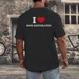I LOVE BOOK RESTORATION Men's Back Print T-Shirt