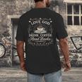 Love God Drink Coffee Read Books Coffee & Jesus Men's Back Print T-Shirt Love God Drink Coffee Read Books Coffee & Jesus Men's Back Print T-Shirt