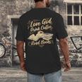 Love God Drink Coffee Read Books Christian Tee Men's Back Print T-Shirt