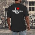 I Love Heart Fictional Men Simple Cute Books Reading Men's Back Print T-Shirt