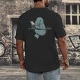 Manatee Reading Book Bookworm Manatees Ocean Animal Lover Men's Back Print T-Shirt Manatee Reading Book Bookworm Manatees Ocean Animal Lover Men's Back Print T-Shirt