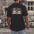 Mardi Gras Book Librarian Author Purple Beads Men's Back Print T-Shirt Mardi Gras Book Librarian Author Purple Beads Men's Back Print T-Shirt