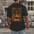 Melanin Girl Locs Book Lover Librarian Teacher Student Men's Back Print T-Shirt