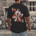 Modern Queen Of Hearts Book Lover Reading Novels Romantasy Men's Back Print T-Shirt Modern Queen Of Hearts Book Lover Reading Novels Romantasy Men's Back Print T-Shirt