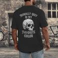 Morally Grey Is My Favorite Color Bookish Skull Men's Back Print T-Shirt
