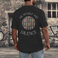 Me Myself And Silence Sarcastic Reading Books Introvert Top Men's Back Print T-Shirt